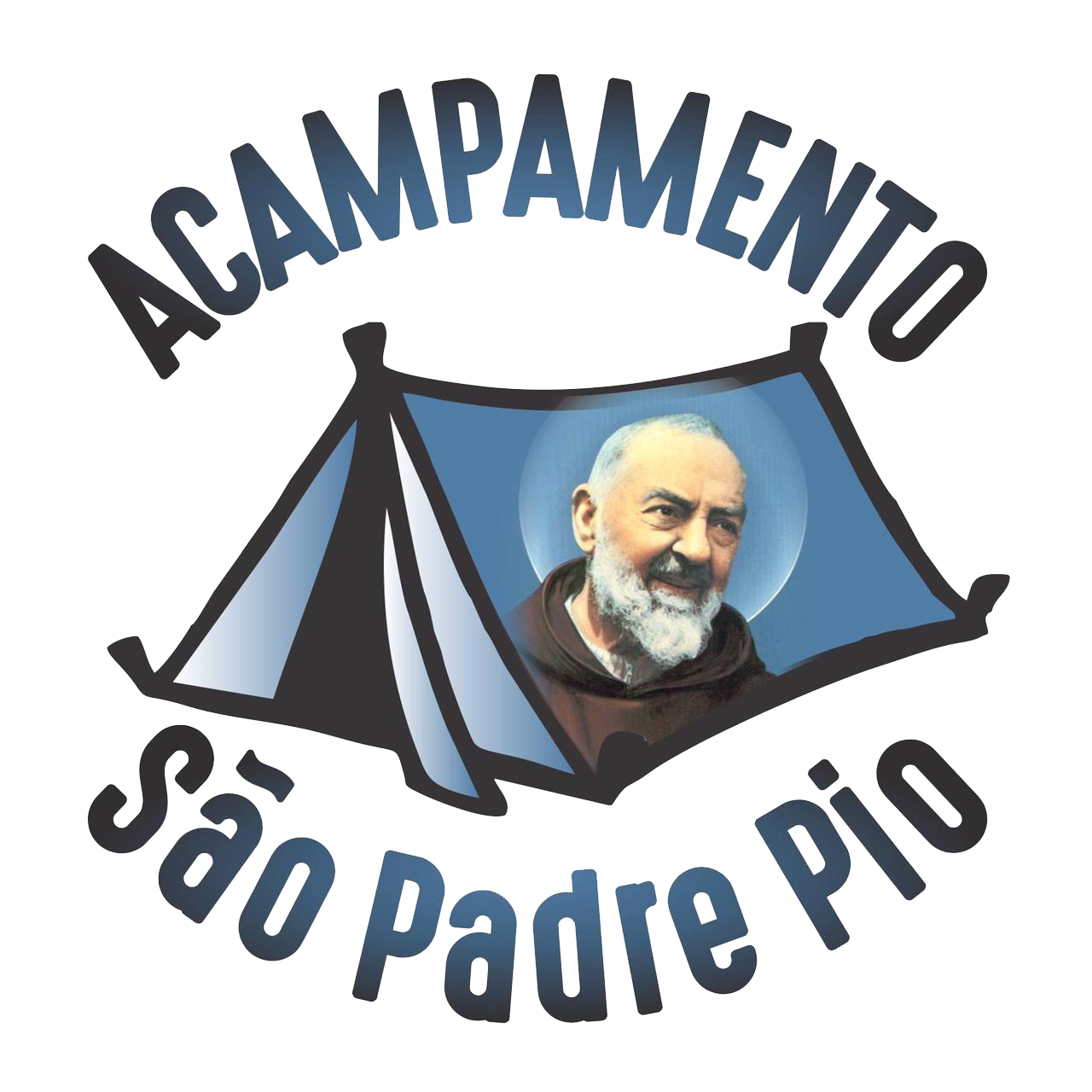 Logo do acampamento São Padre Pio